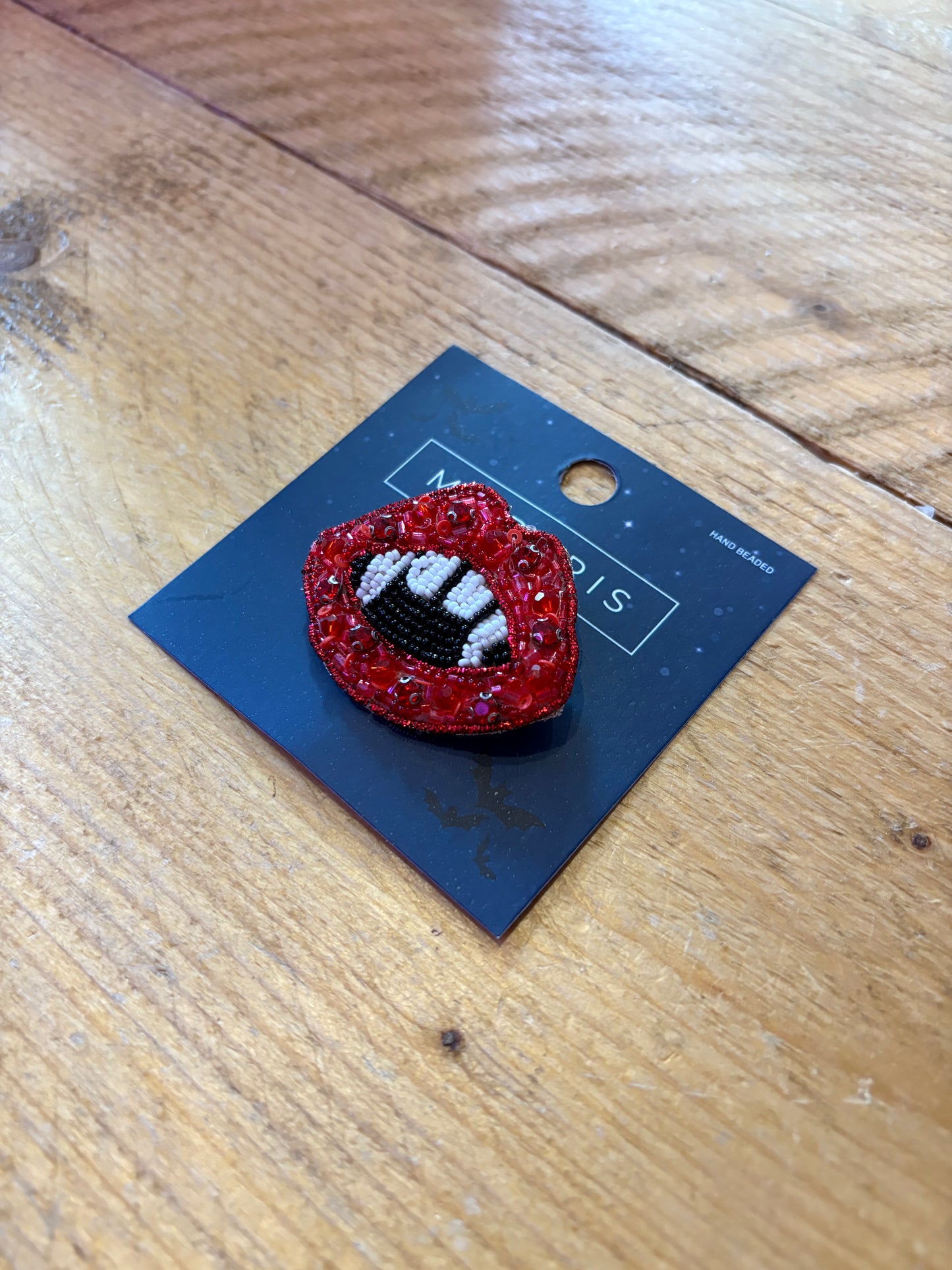 Red Vampire Lips Brooch