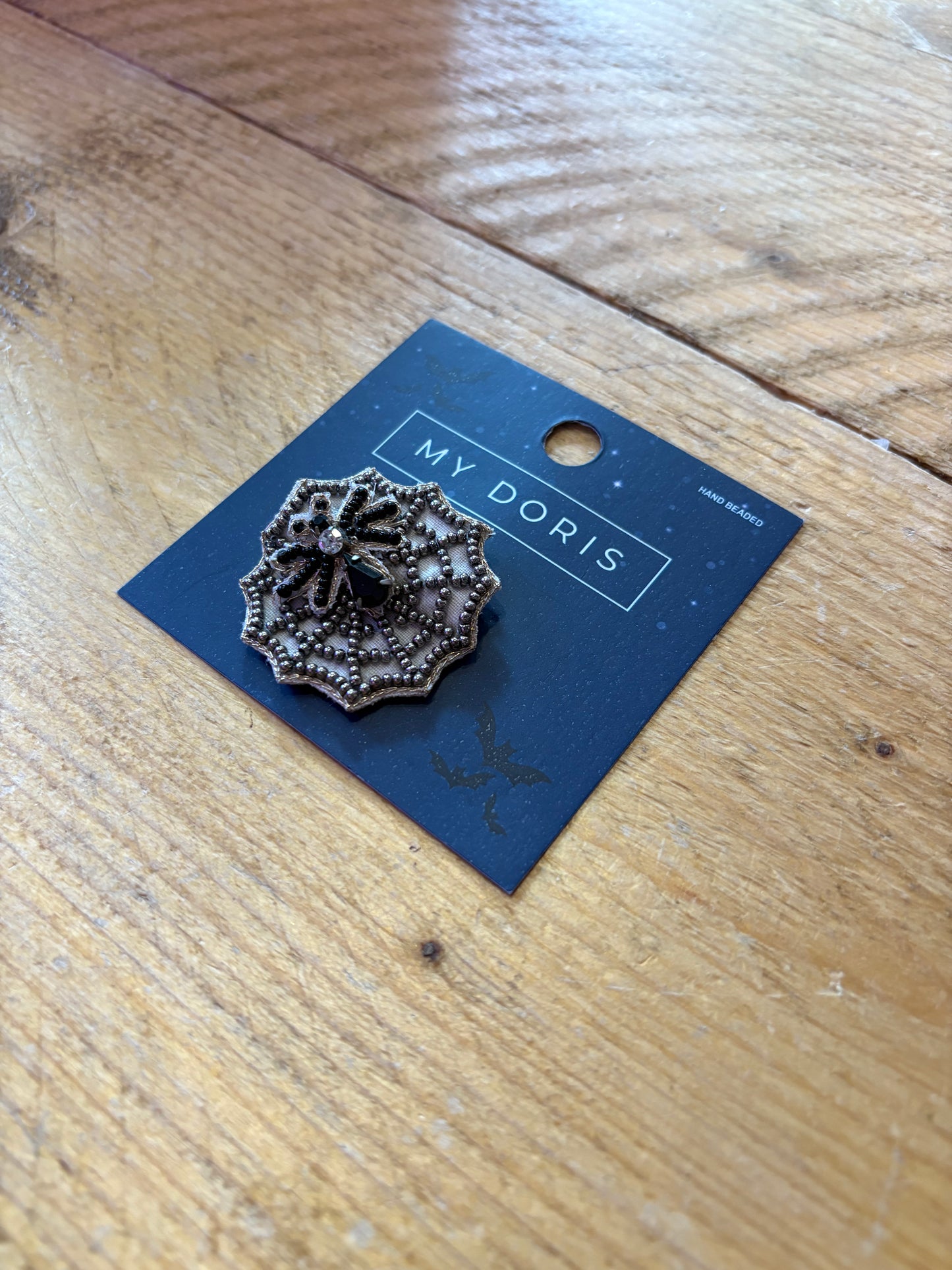 Black Spider Web Brooch