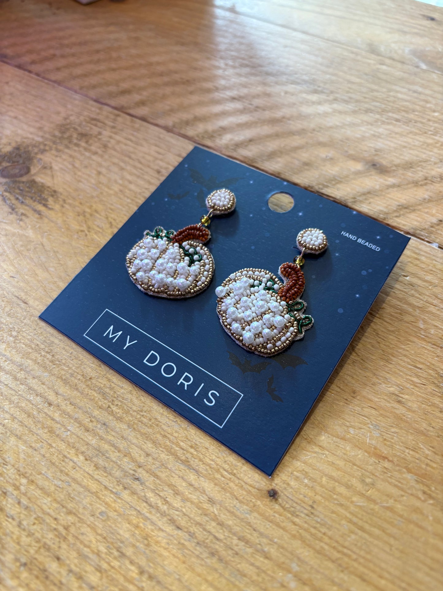 White Pumpkin Earrings