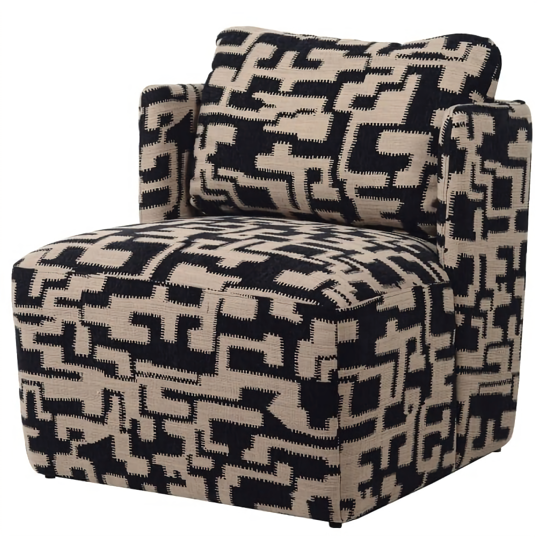 Monochrome Pattern Club Chair