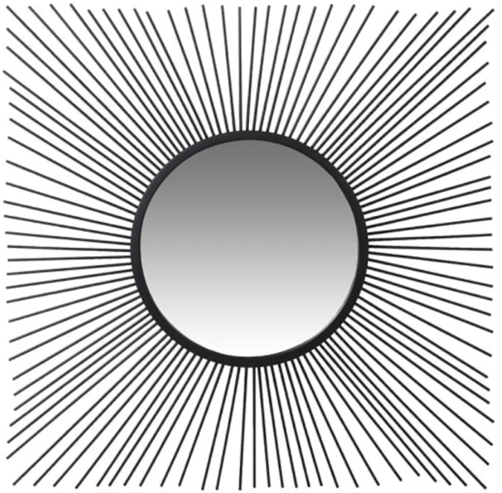 Black Square Sunburst mirror