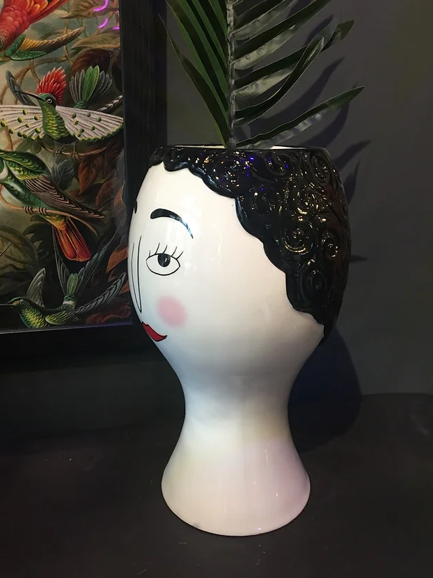 Doodle Face Vase/Planter - BLUSH