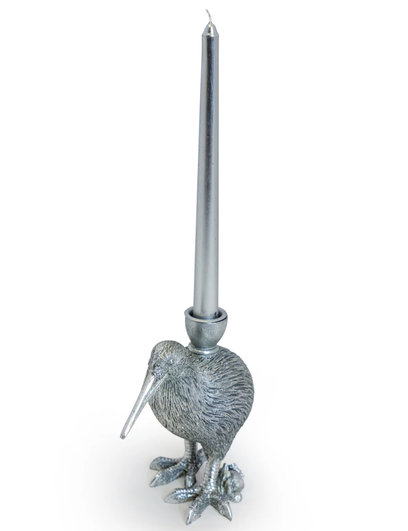 Silver Kiwi Candle Holder