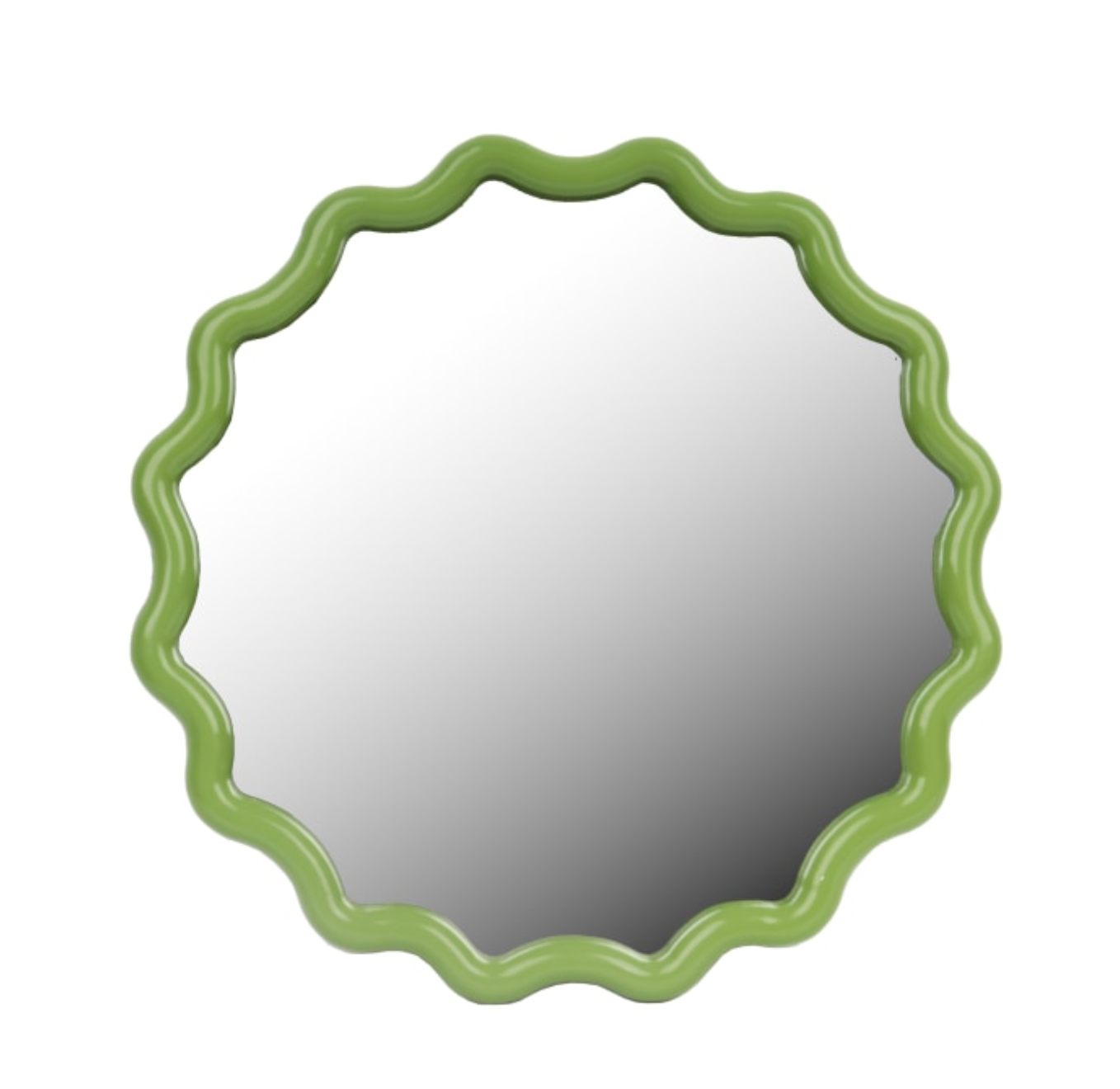 Green Wavy Mirror