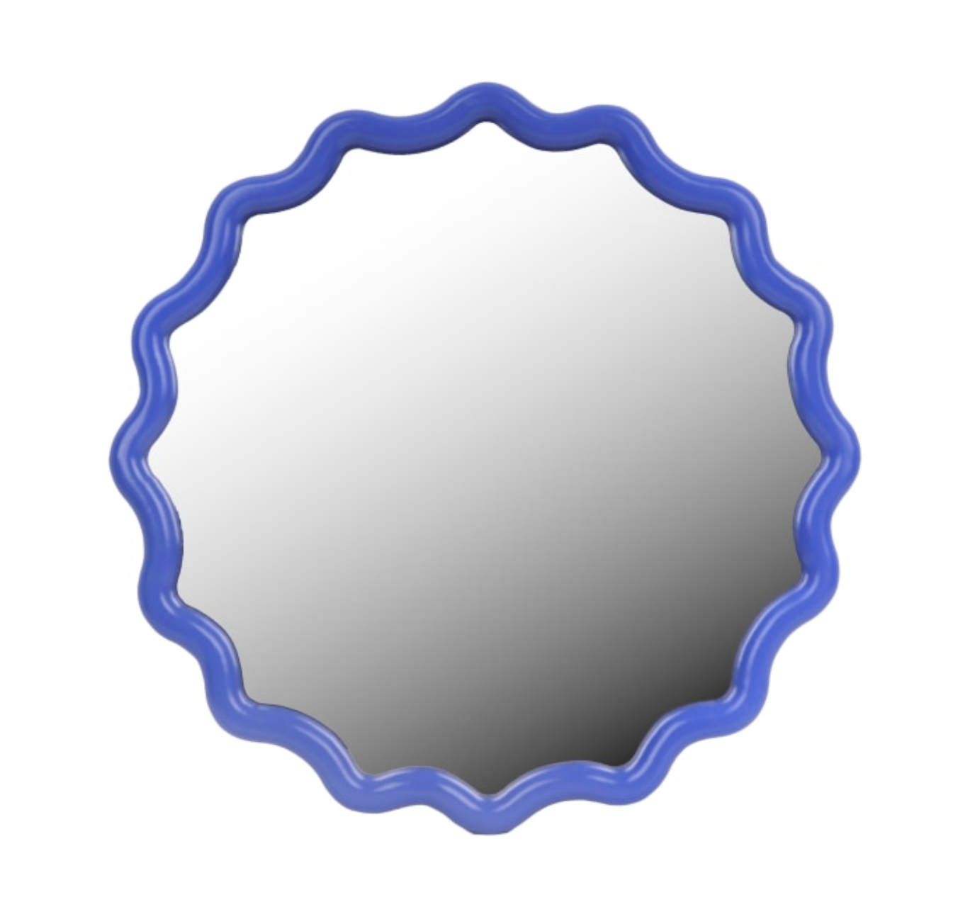 Blue Wavy Mirror