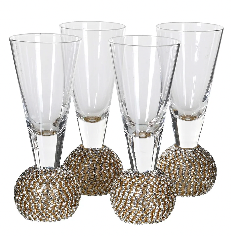 Diamante Shot Glasses - Set of 4