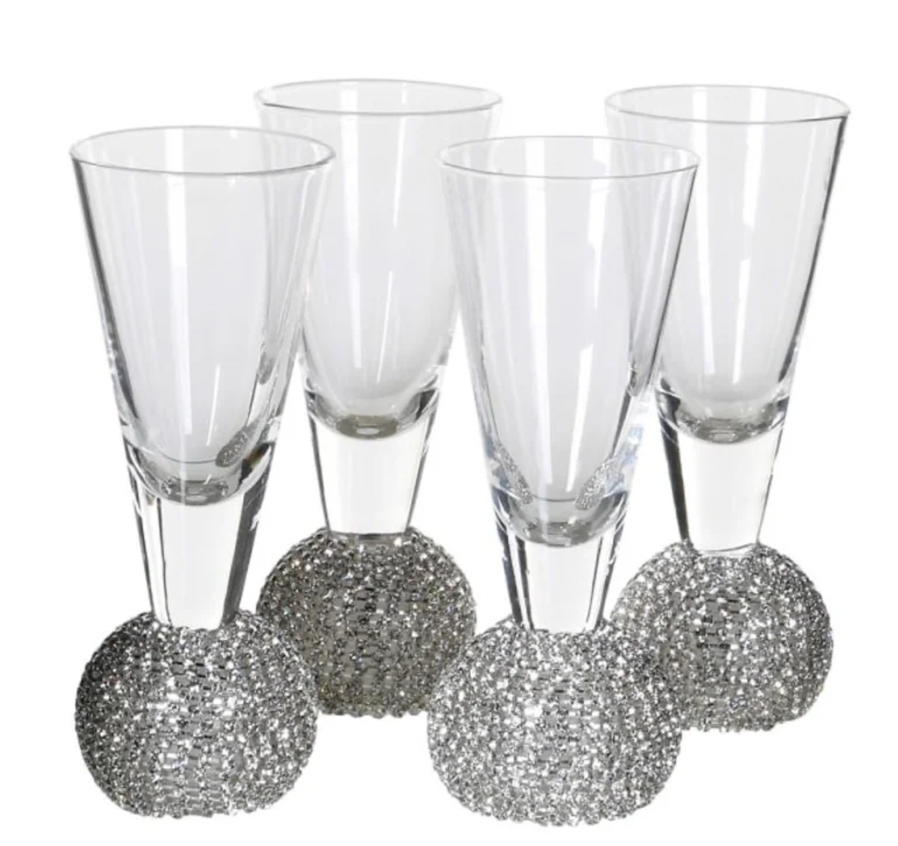 Diamante Shot Glasses - Set of 4