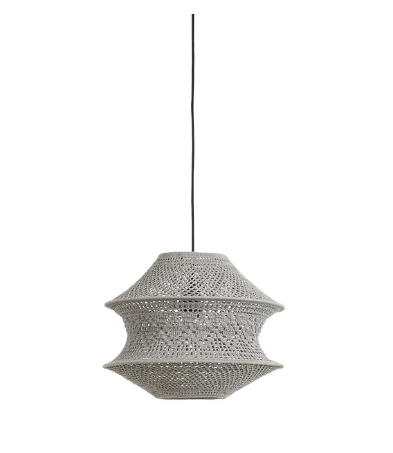 Grey Crochet Style Ceiling Light