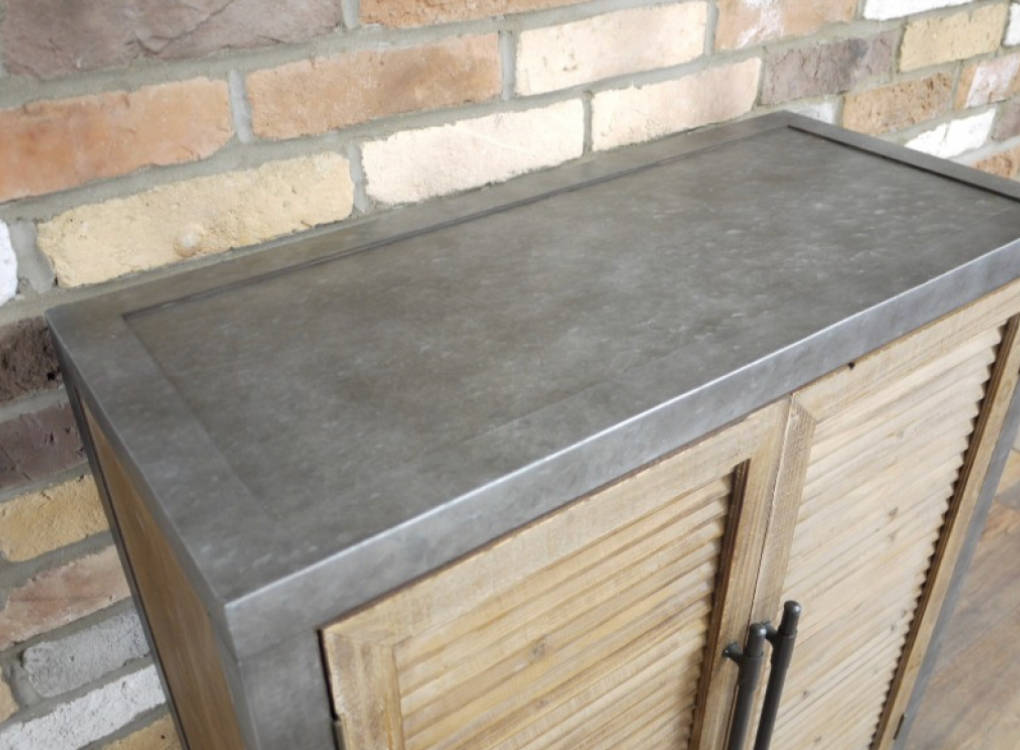 Industrial Metal & Wood Cabinet