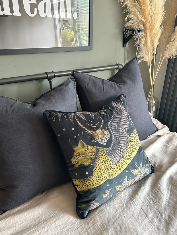 Lynx Cat Velvet Cushion