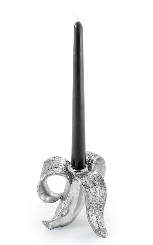 Silver Banana Candle holder