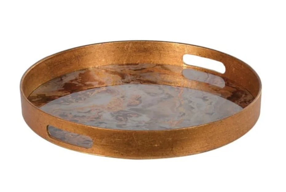 Pink Tone Marbled Tray