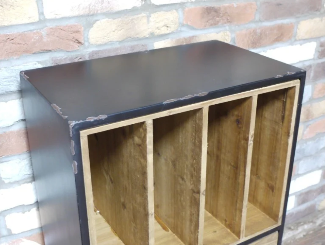 Retro Vinyl Record Holder Cabinet