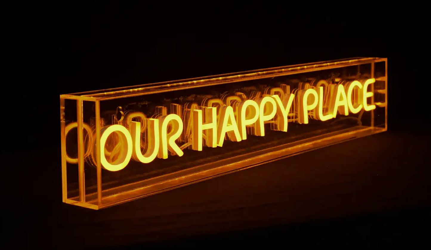 Our Happy Place Neon Light