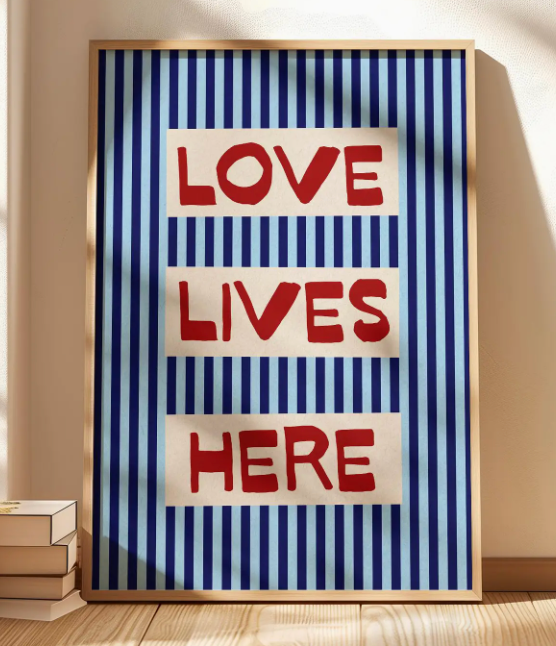 Love Lives Here A4 Print