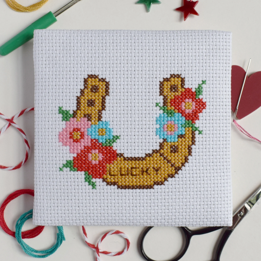 Lucky Horseshoe Mini Cross Stitch Kit