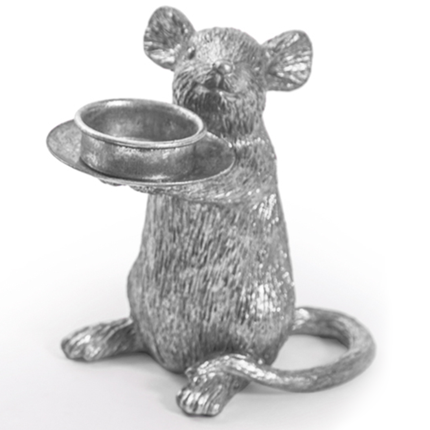 Silver Mouse Candleholder