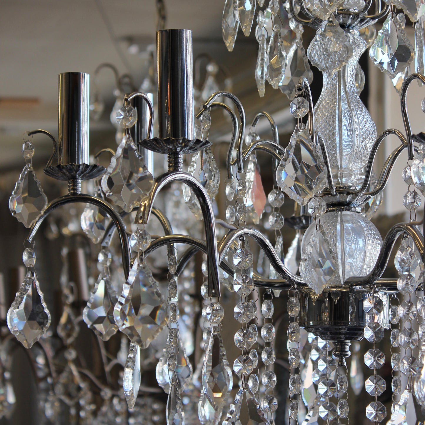 Smoked Glass Chandelier