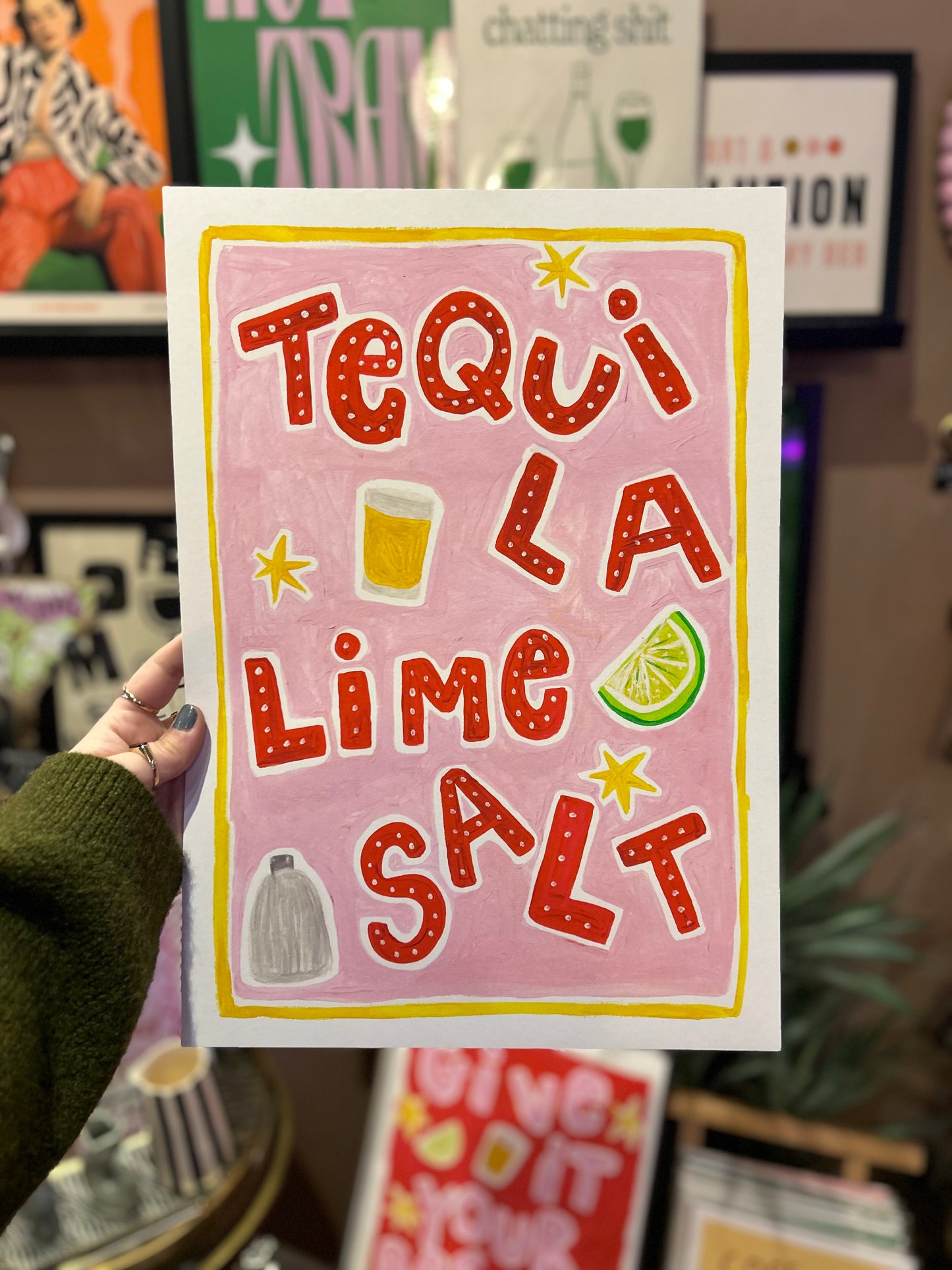 Tequila, Lime, Salt A3 Print