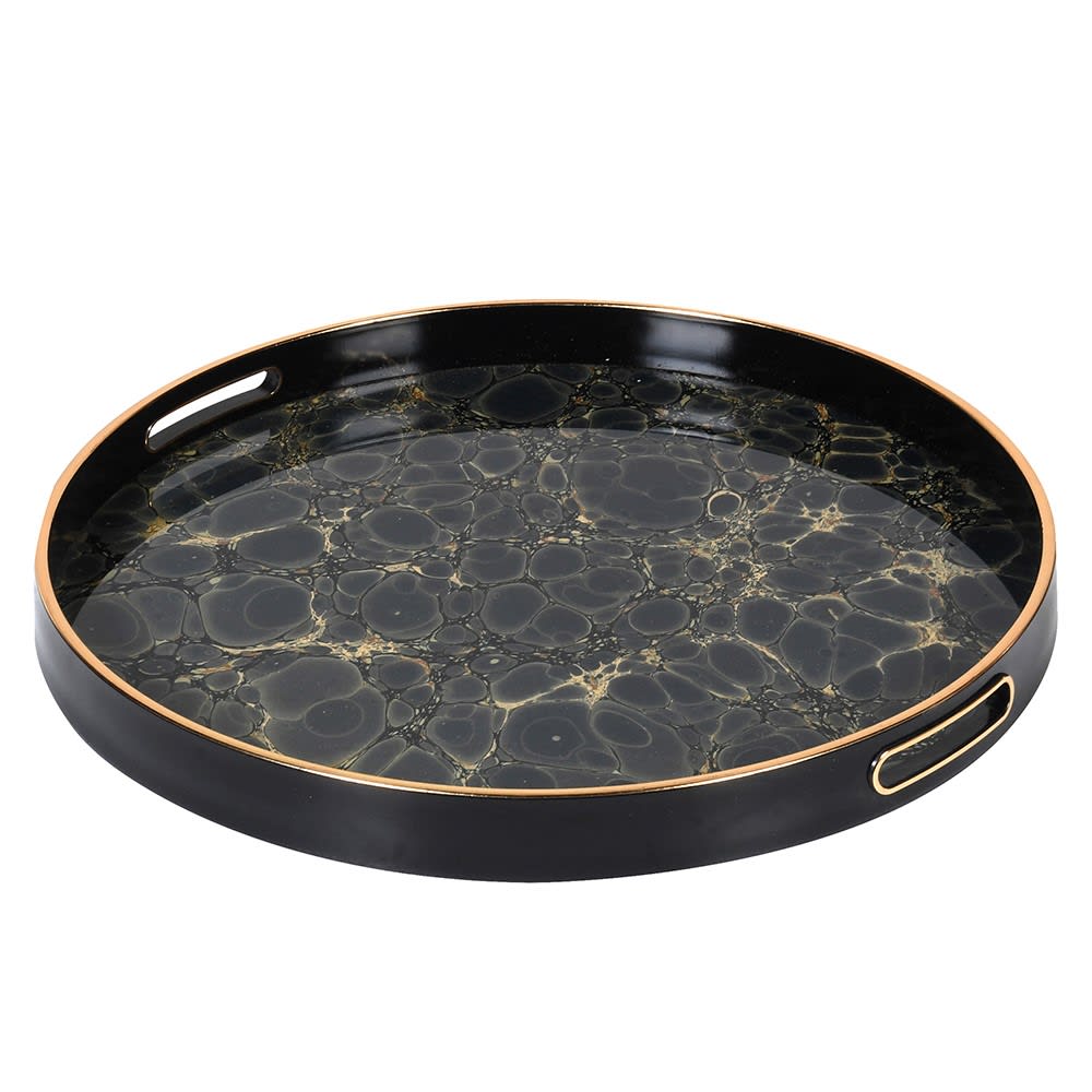 Dark Blue & Gold Mottled Effect Tray