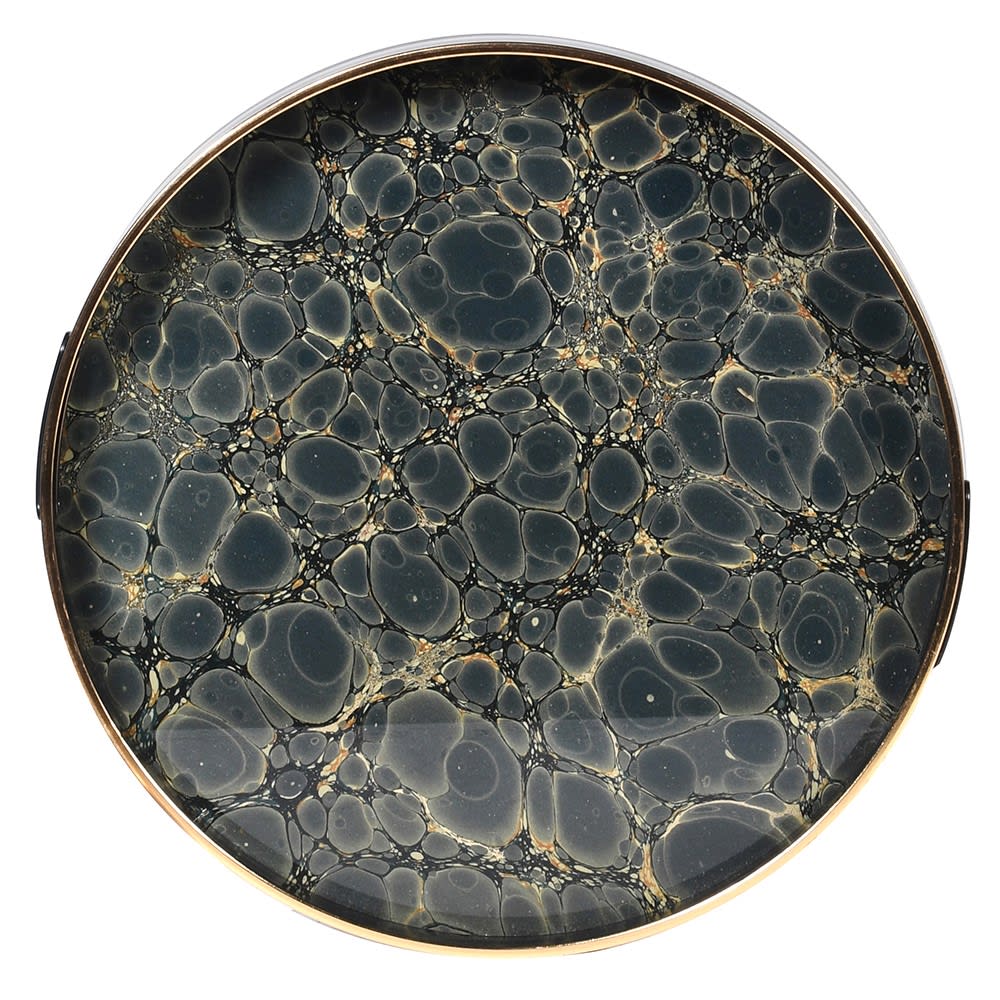 Dark Blue & Gold Mottled Effect Tray