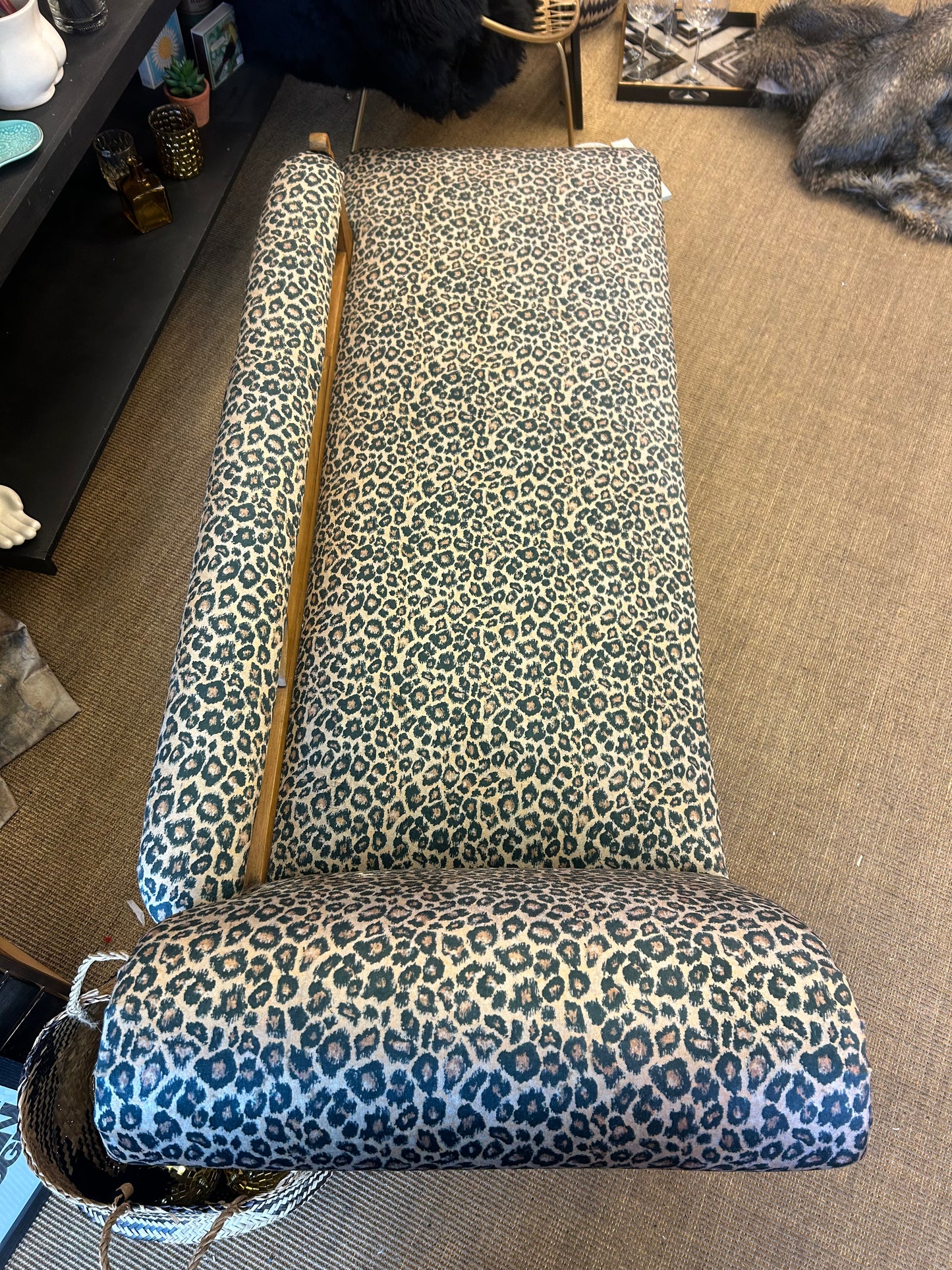 Leopard Print Chaise Lounge