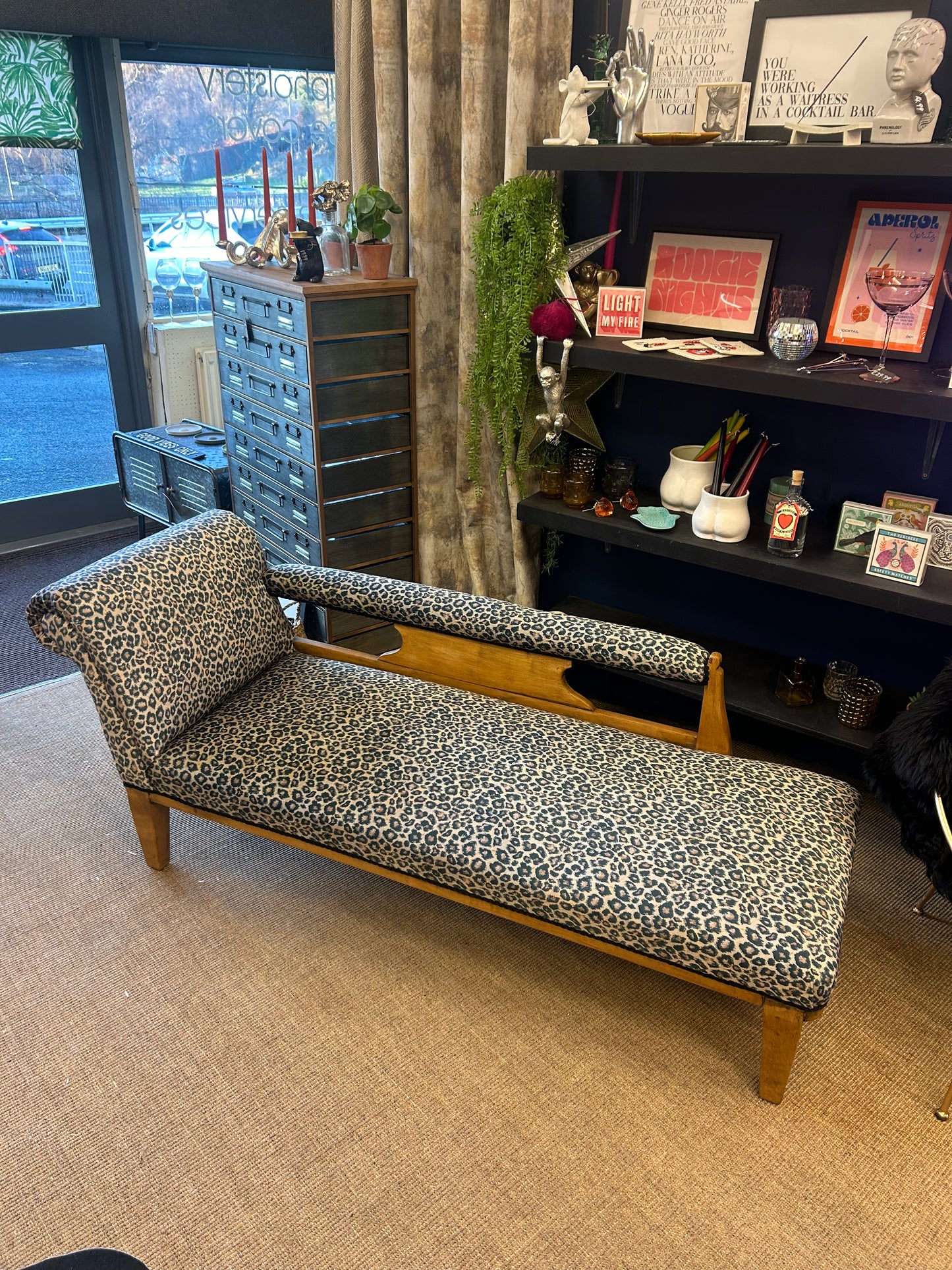 Leopard Print Chaise Lounge