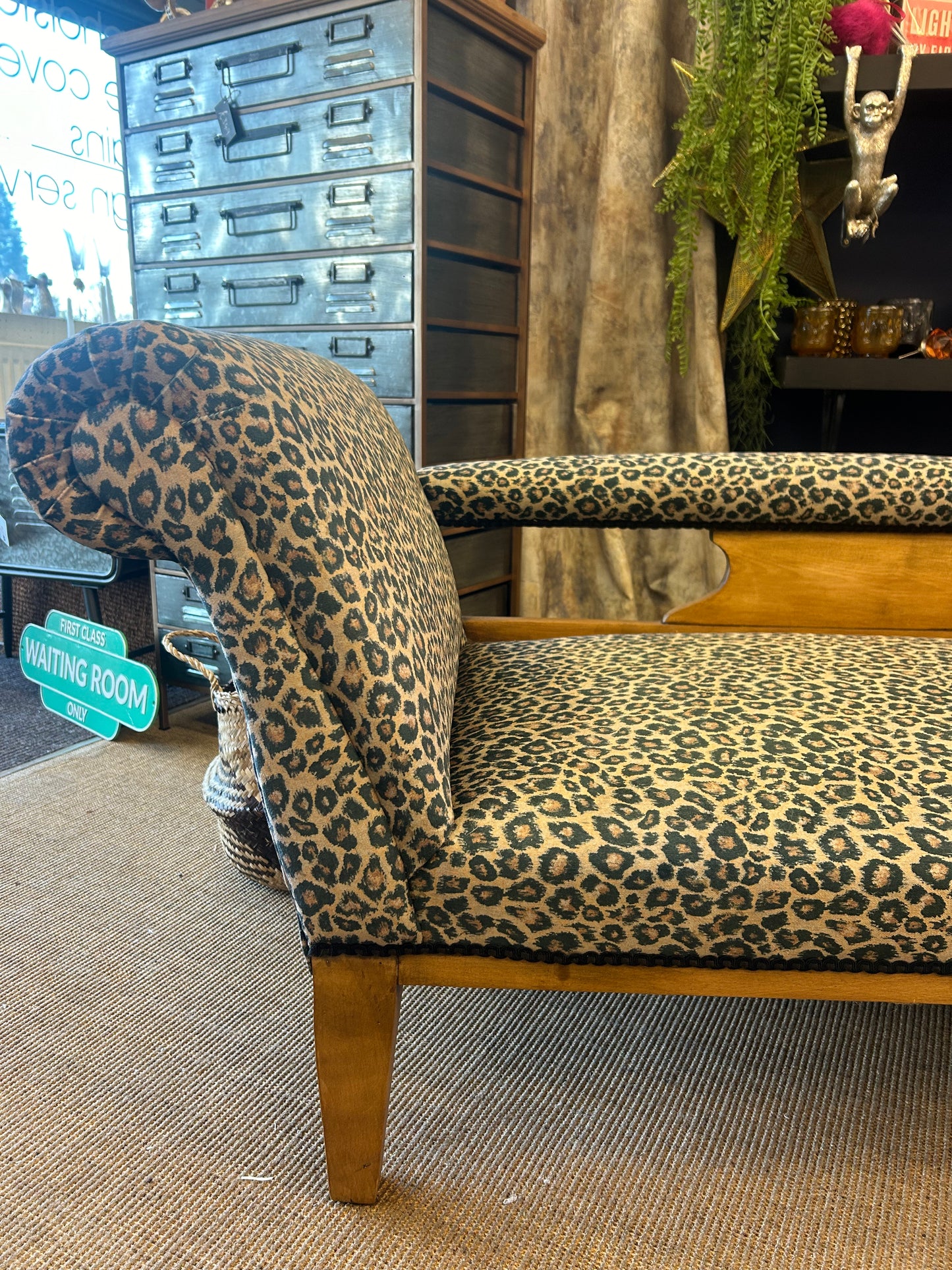 Leopard Print Chaise Lounge