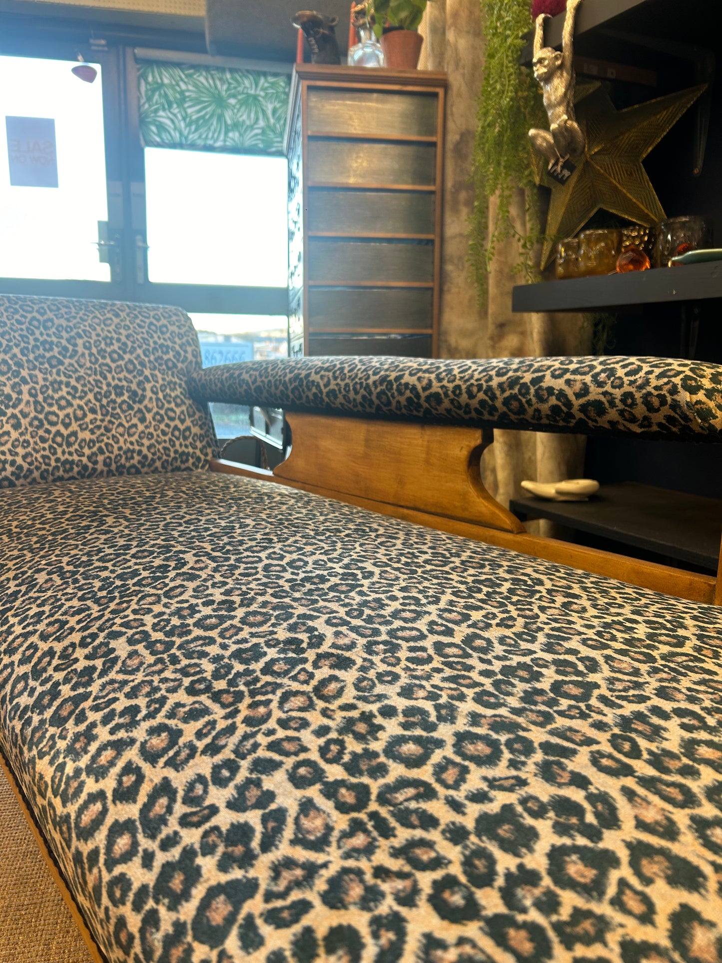 Leopard Print Chaise Lounge