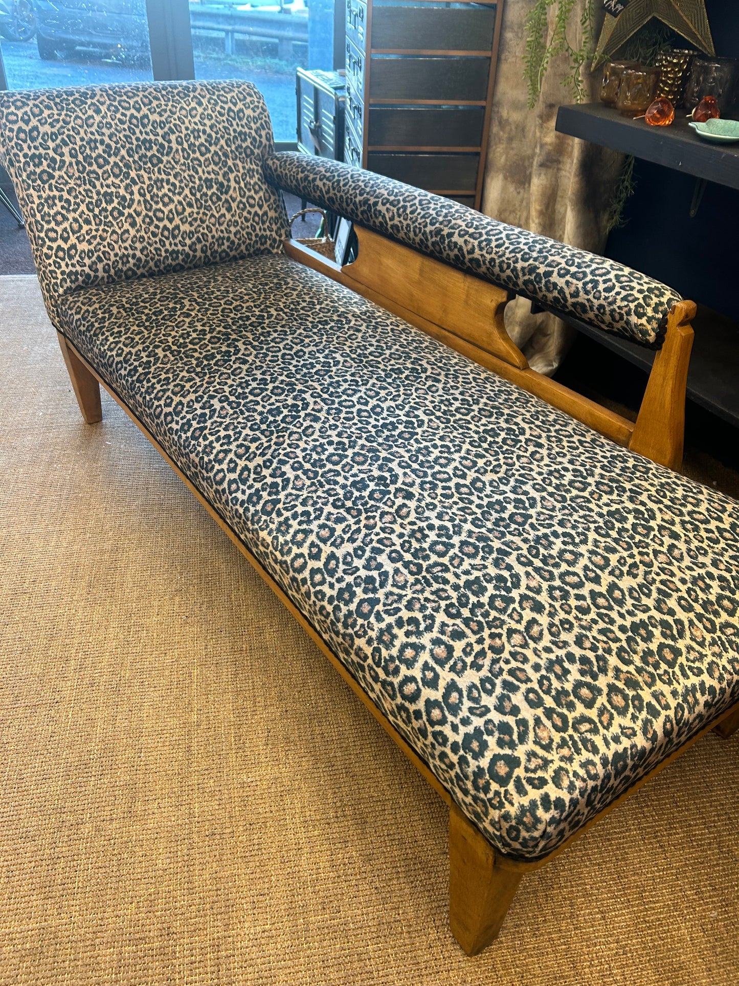 Leopard Print Chaise Lounge