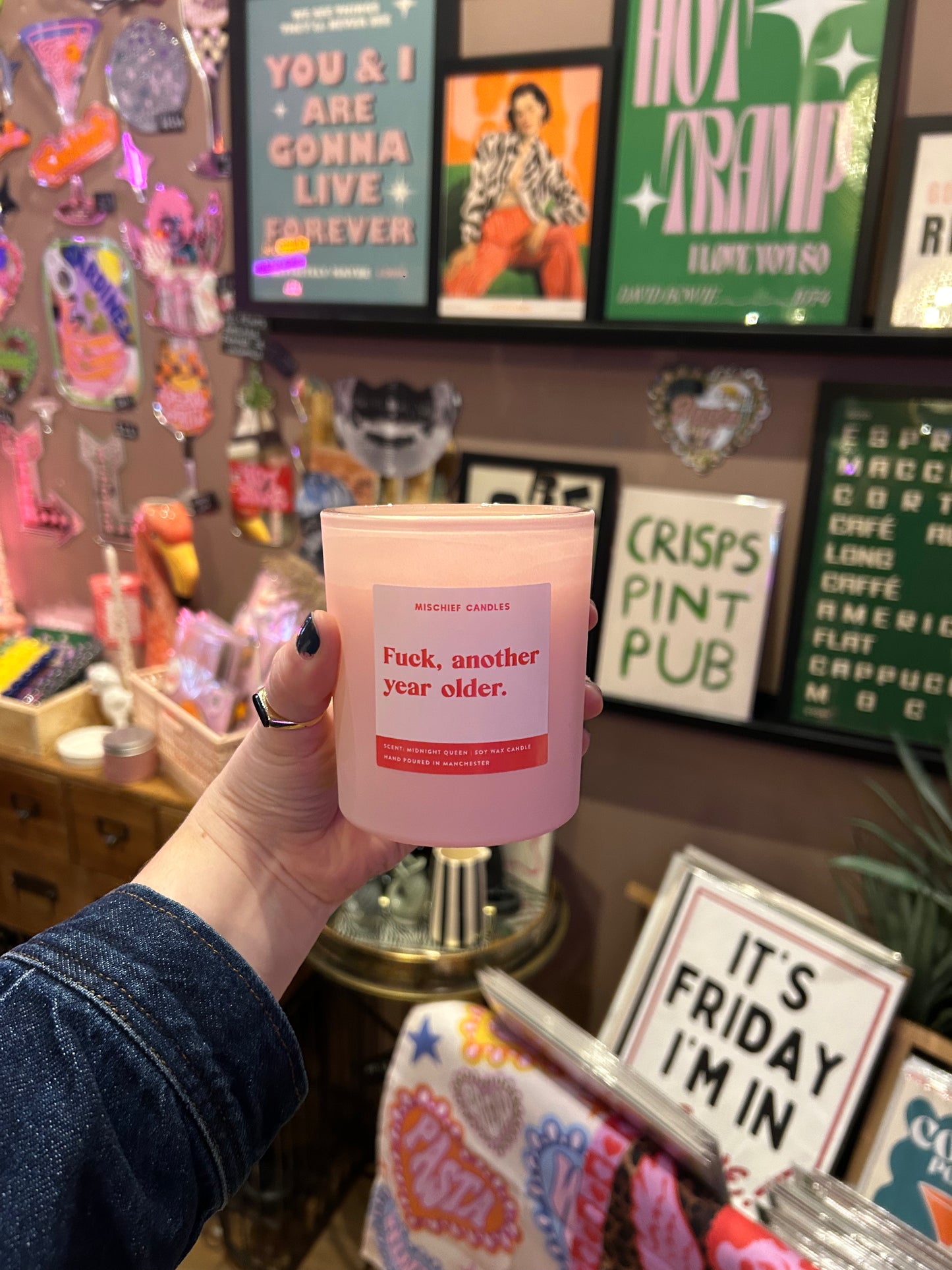 'Fuck, another year older' Candle