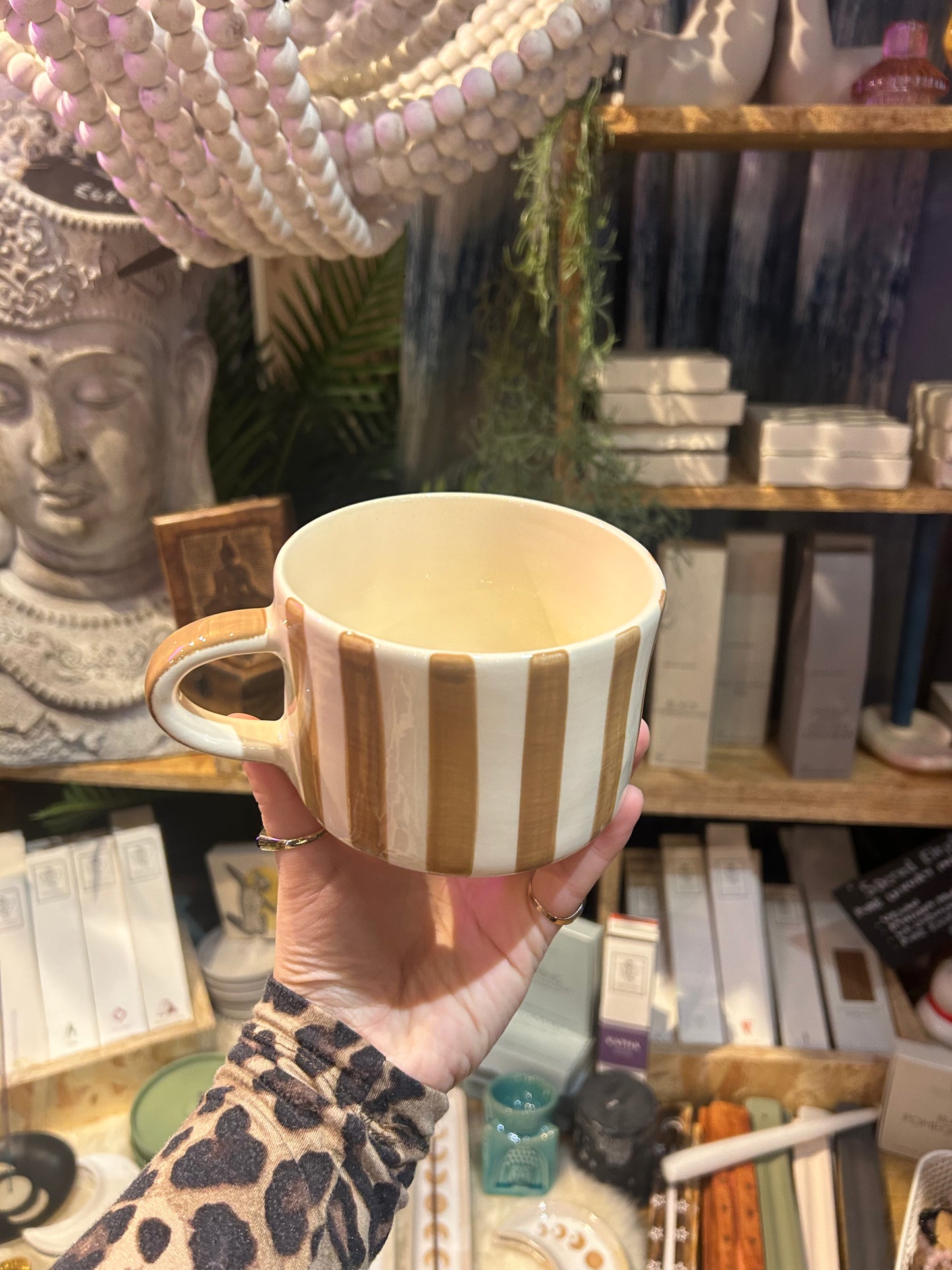Latte Candy Stripe Mug