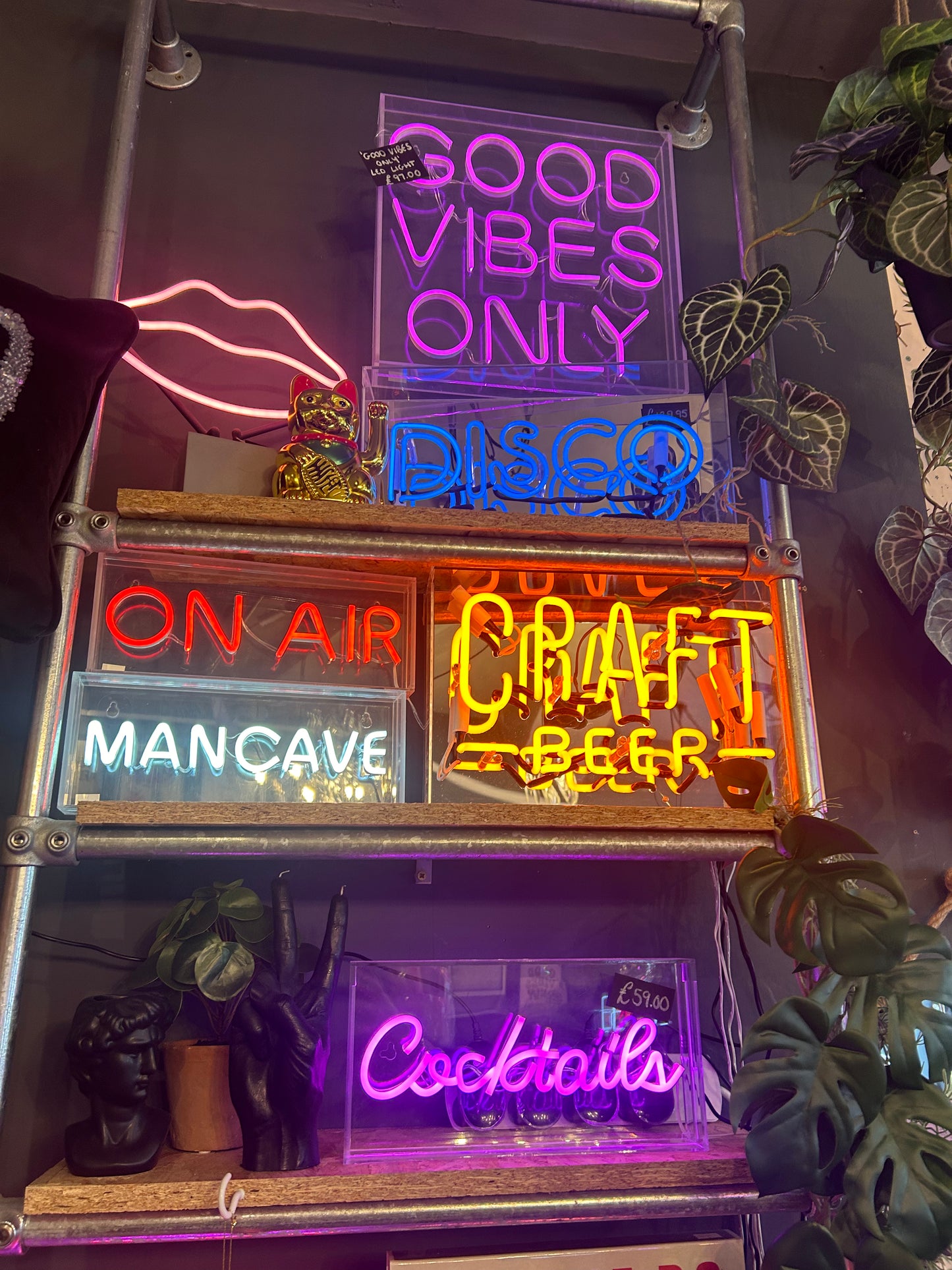 Orange 'CRAFT BEER' Acrylic Box Neon Light