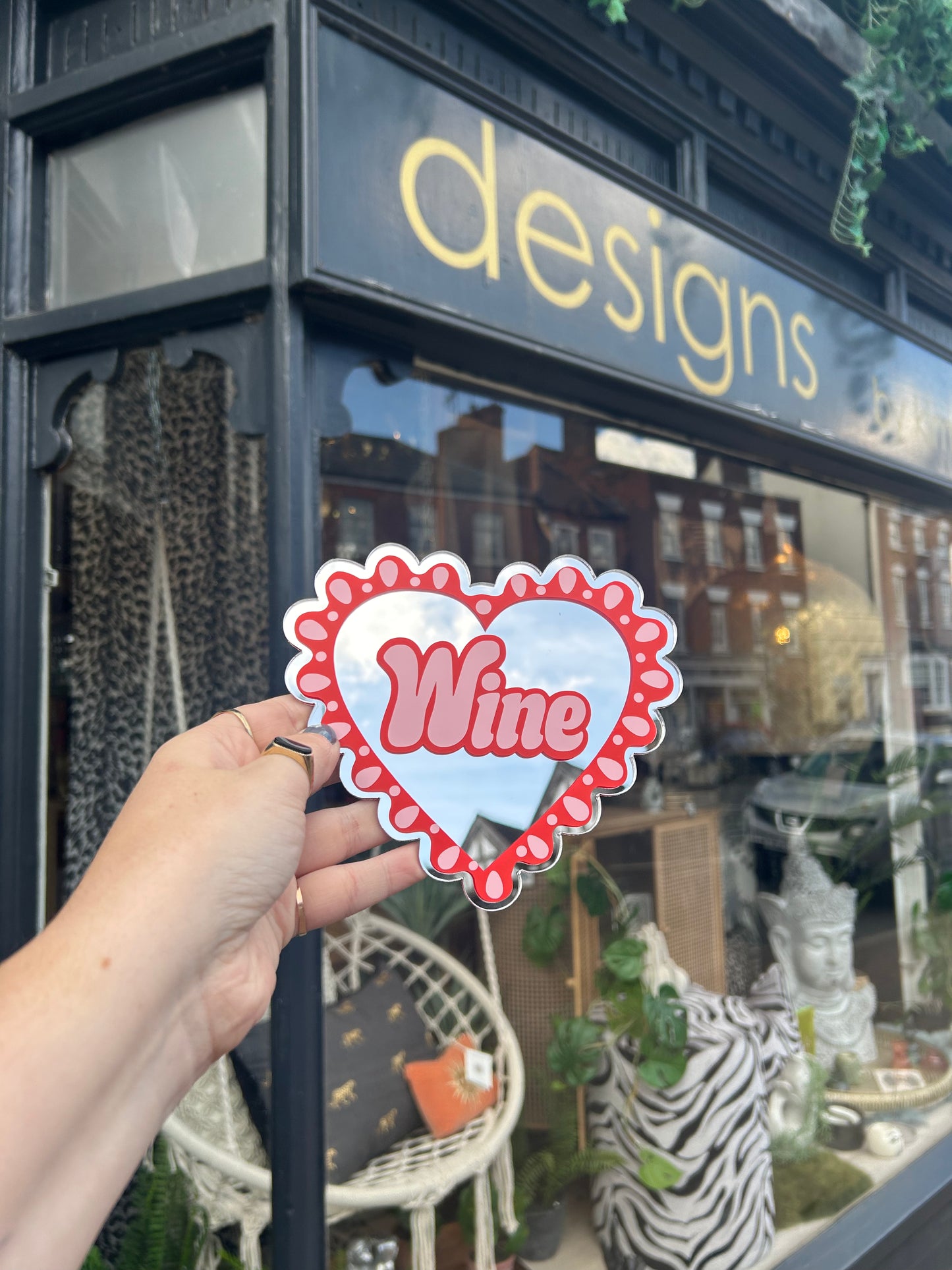 Wine Heart Mirror