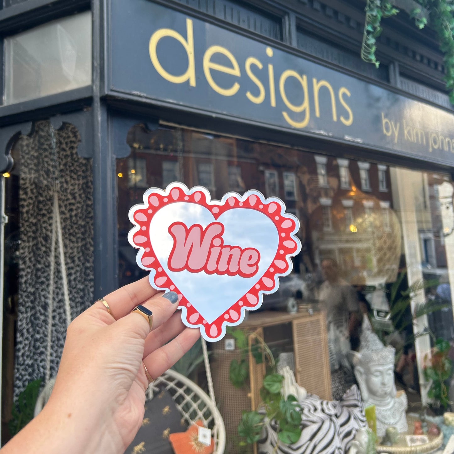 Wine Heart Mirror