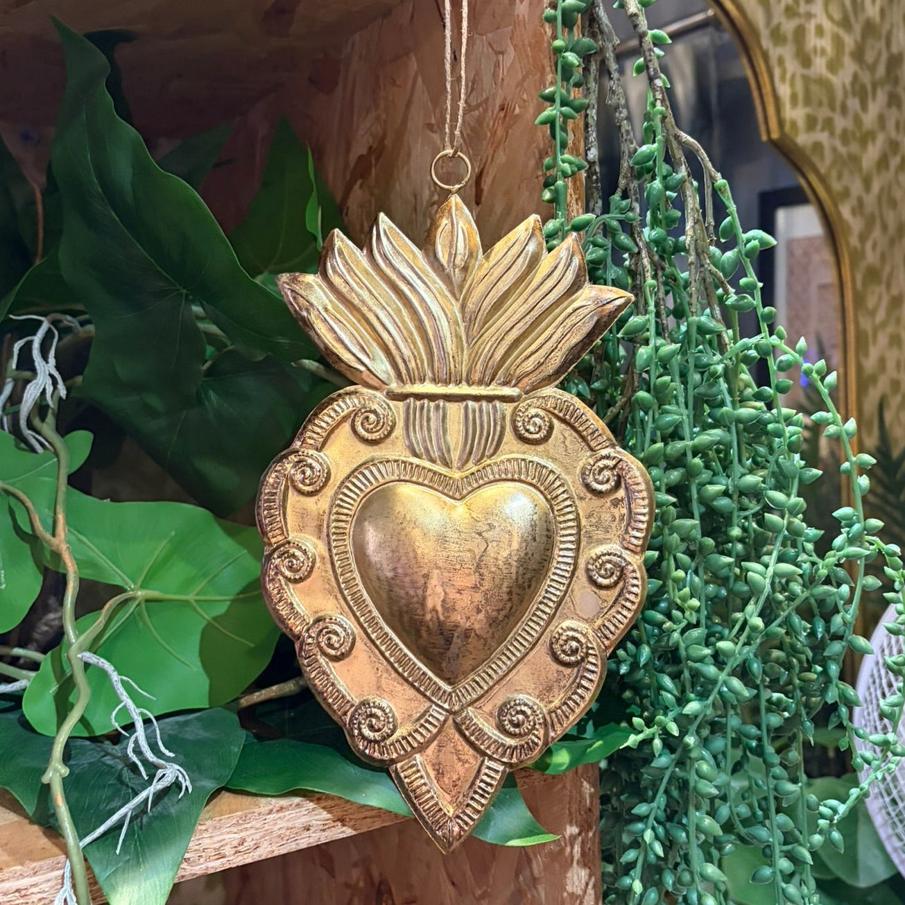 Golden Hanging Heart