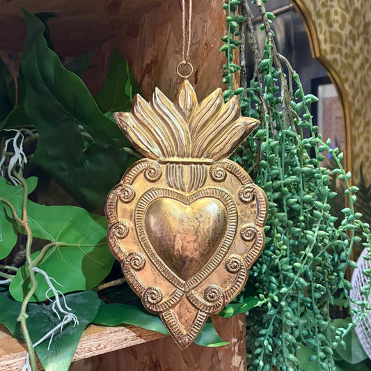Golden Hanging Heart