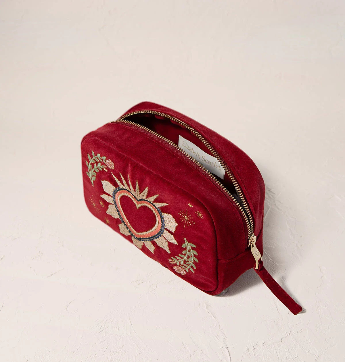 Elizabeth Scarlett Sacred Heart makeup bag