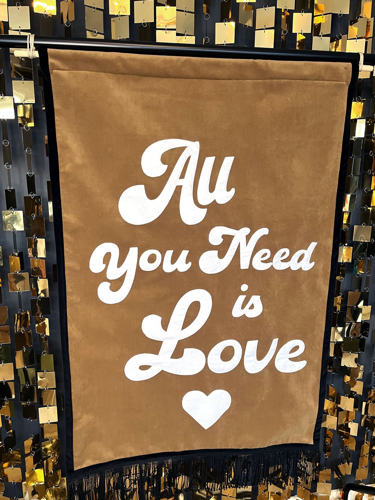 All You Need Is Love Large Velvet Banner