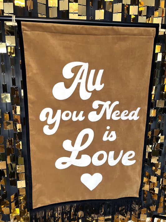 All You Need Is Love Large Velvet Banner