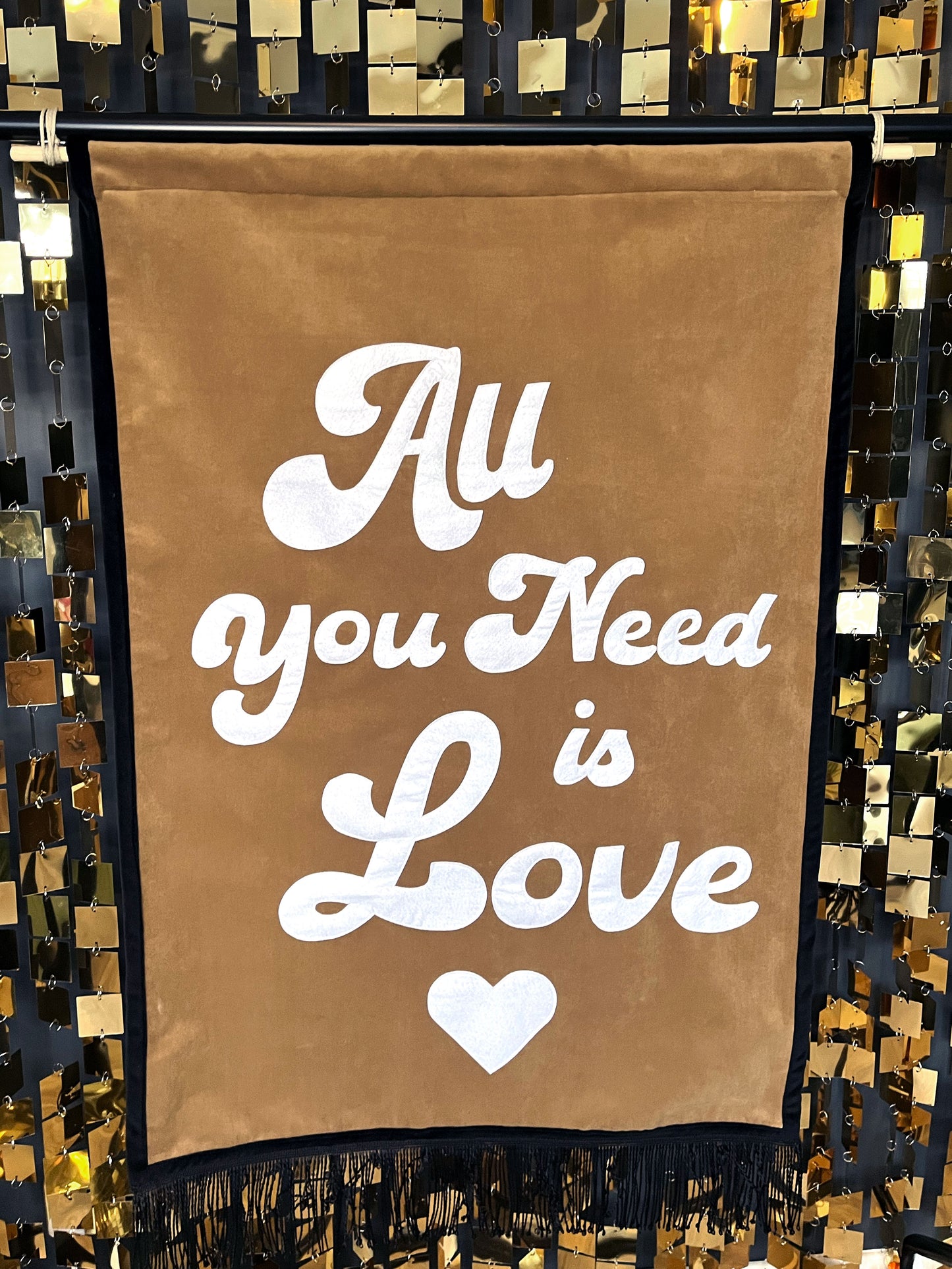 All You Need Is Love Large Velvet Banner