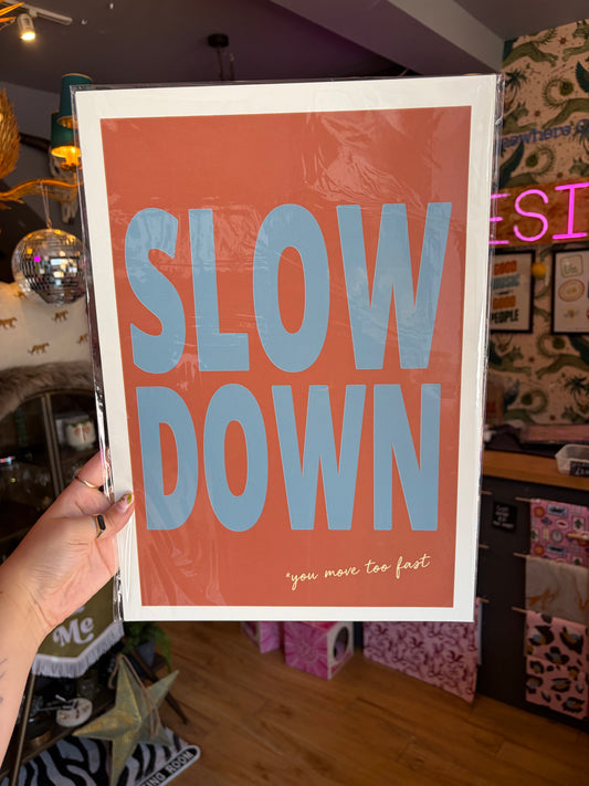 Slow Down A3 Print