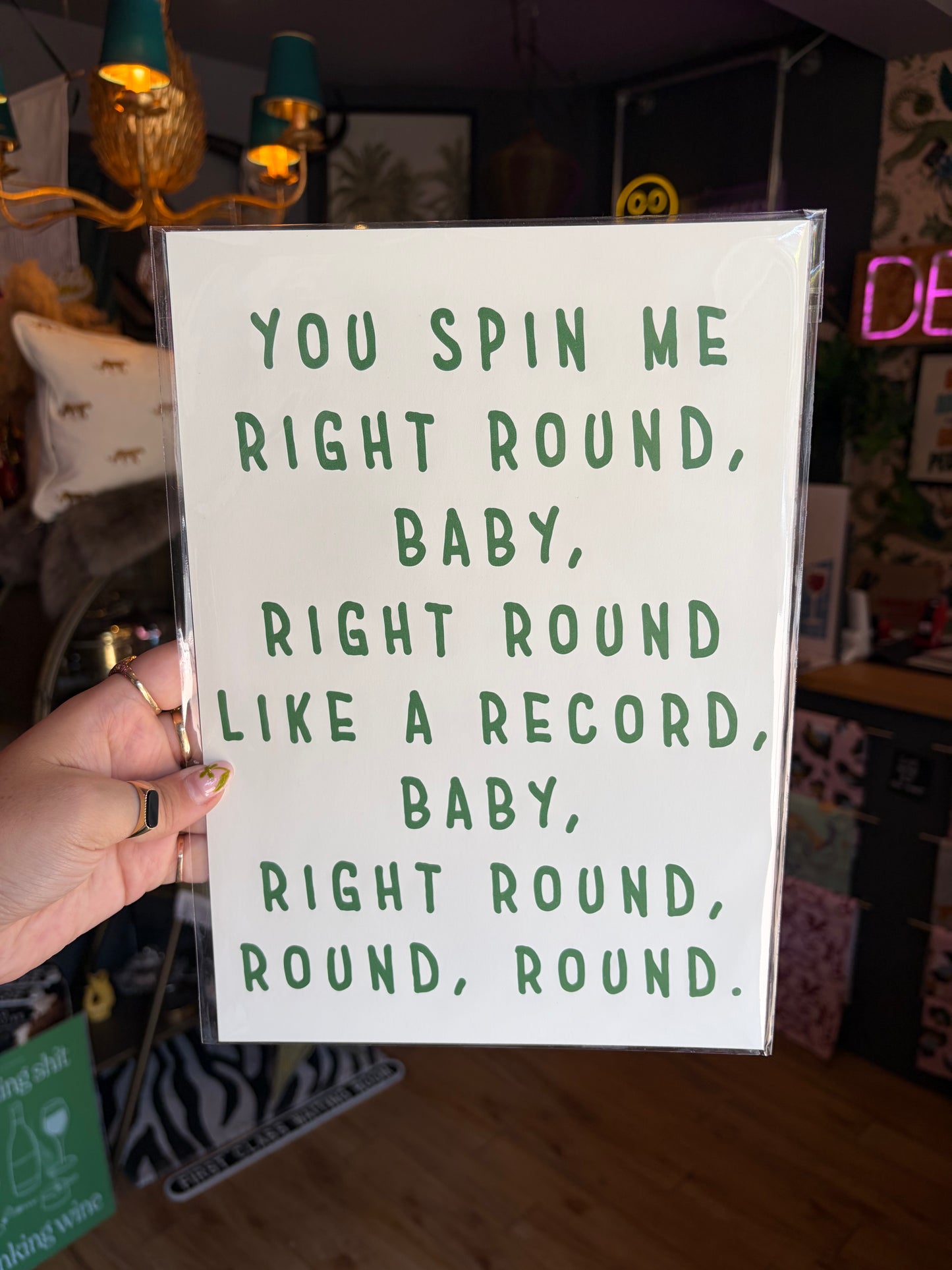 Spin me right round A4 Print