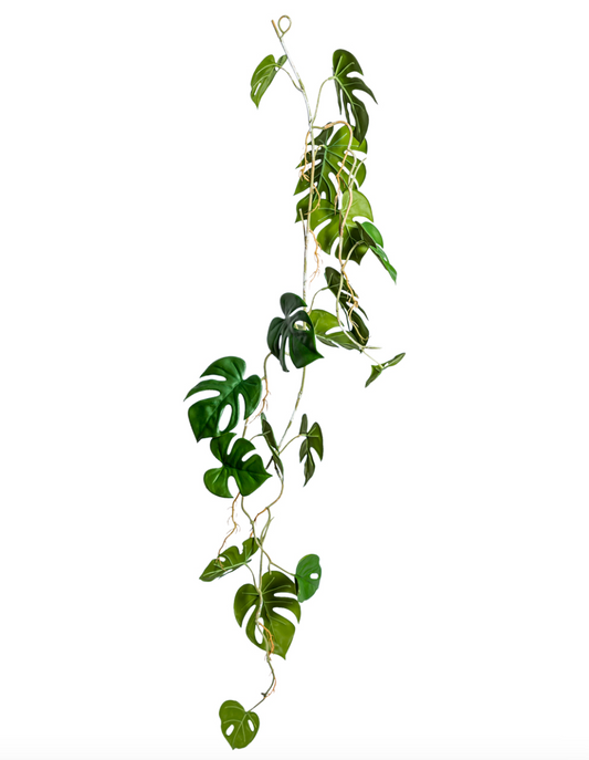 Faux Hanging Monstera Leaf Vine Plant