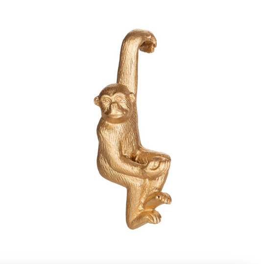Gold Hanging Monkey Ornament