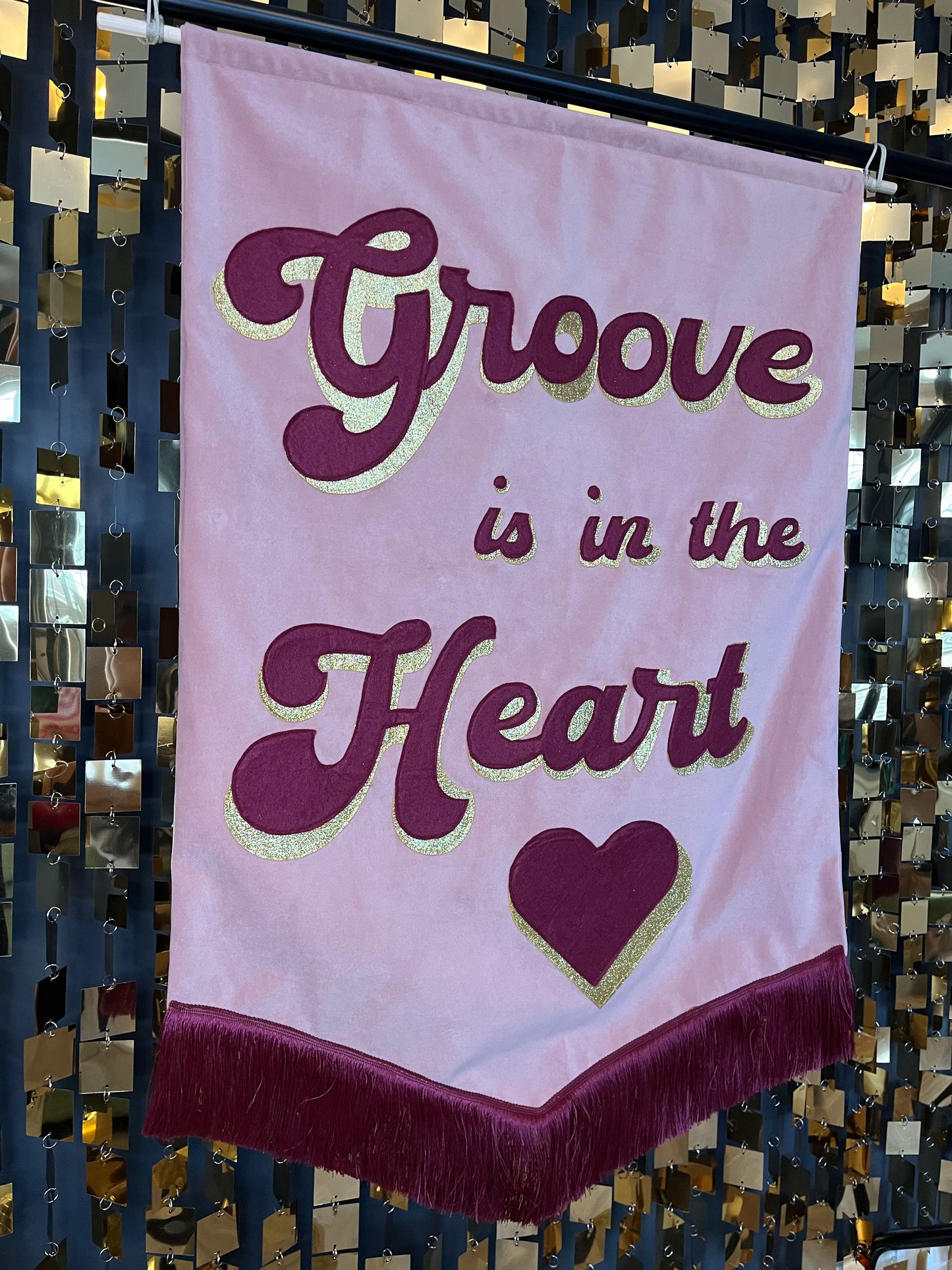 Groove Is In The Heart Velvet Banner