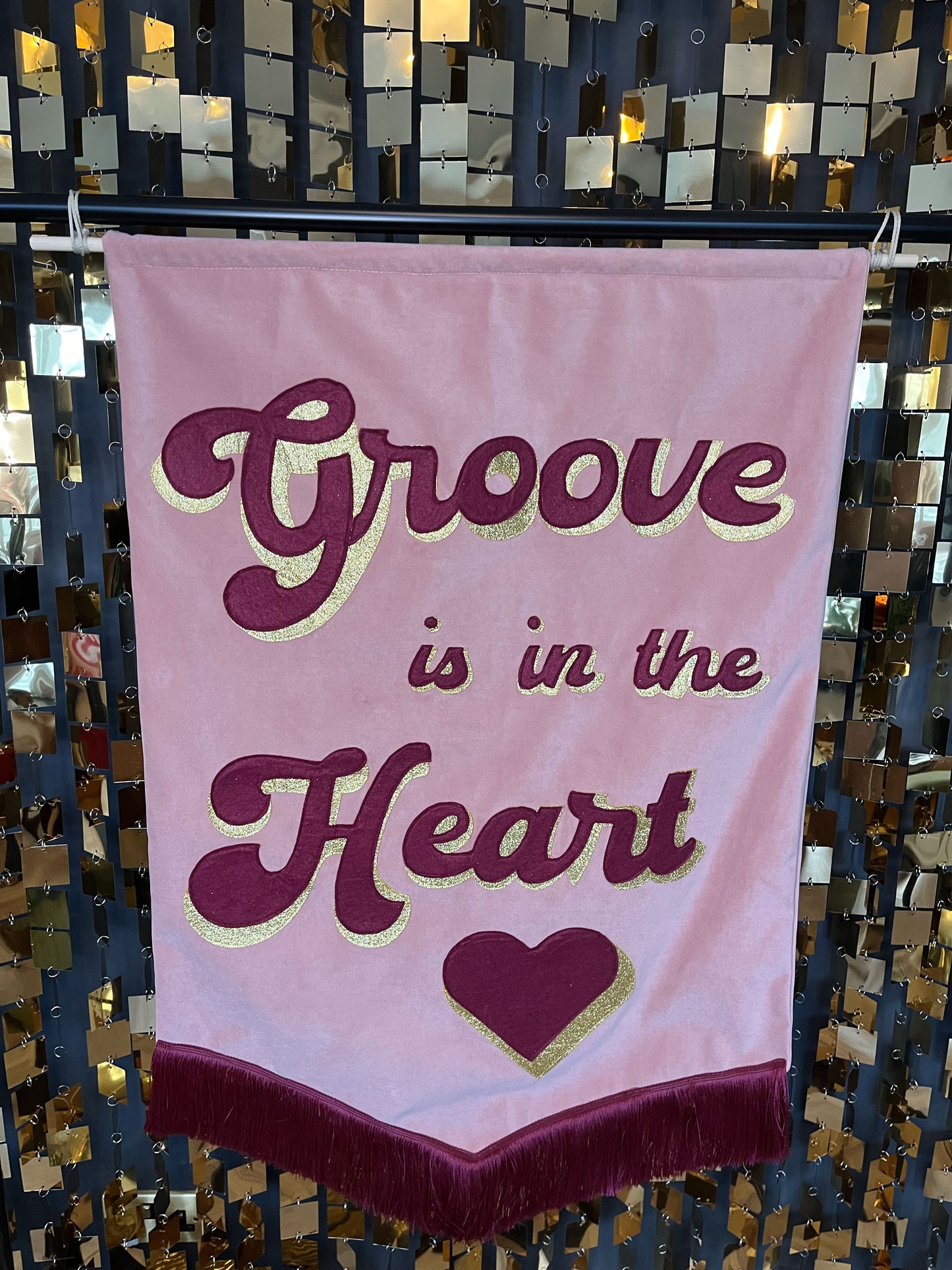 Groove Is In The Heart Velvet Banner