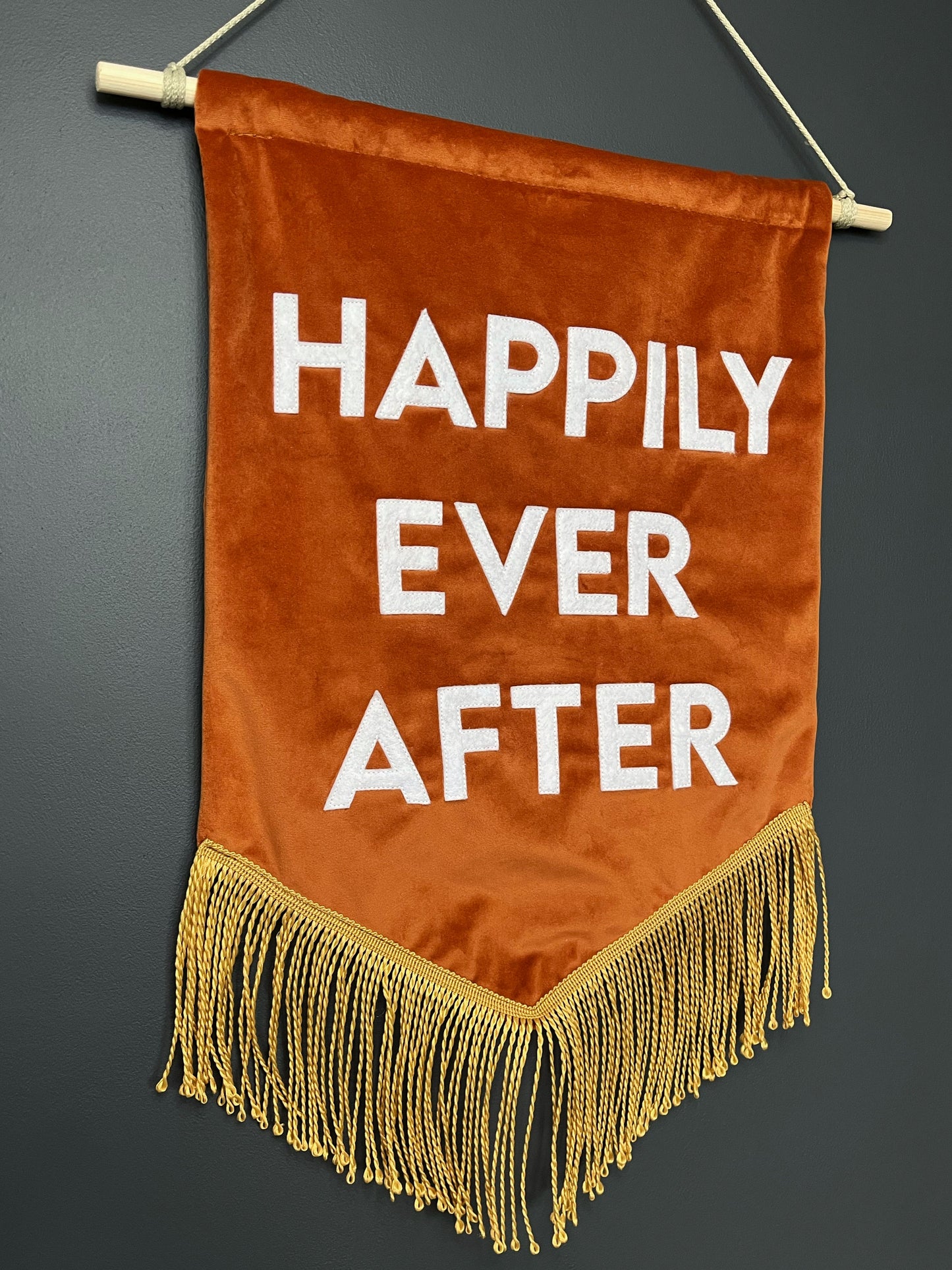 Happily Ever After Velvet Banner