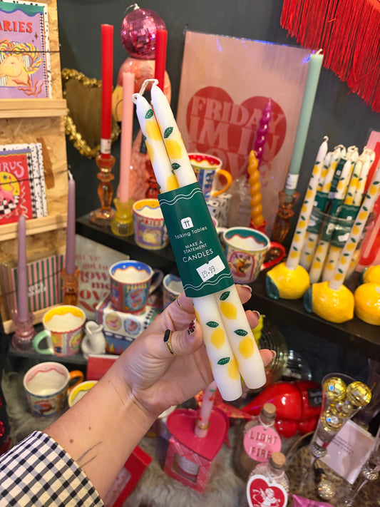 Lemon Dinner Candles