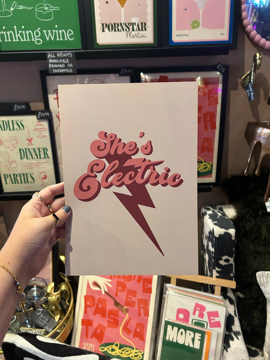 She’s Electric A4 Print